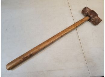 Vintage Steel 6 Pound Sledge Hammer, Oak Handle (Nice Patina), 27'l X 6' X 2.25', Marked 6LBS 02314 JAPAN