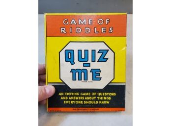 1939 Milton Bradley (Springfield Mass) QUIZ ME Game Of Riddles No.4292