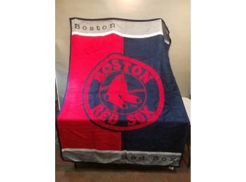 Biederlack Boston Red Sox Heavy Pile Fleece Picnic Throw Blanket, Genuine MLB, USA, 58.5'w X 78'L, Large Size
