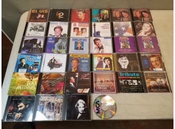 Lot Of 34 CD's: Classic Rock & Roll, Vintage Traditional Pop, 50s Music