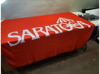 2 Saratoga Stadium Throw Blankets, Horse Race Track, New York, (1) Red (1) Black, 59x50, New
