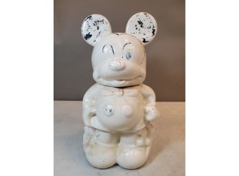 Vintage 1947 Patented Turnabout 4-in-1 Mickey & Minnie Mouse Cookie Jar By Leeds China For Walt Disney, 13.25'