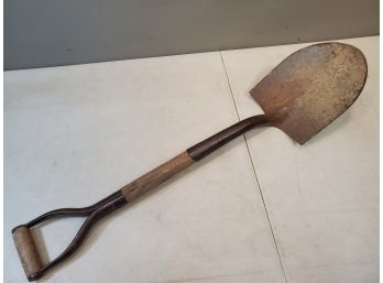 Vintage Union Fork & Hoe Co Razor Back Steel No.2 Spade Shovel, Weathered Oak Handle, 36.5'l, Heat Treated
