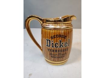 Vintage George Dickel Tennessee Sour Mash Whiskey Pub Jug Pitcher, 5.75' X 3.75' X 5.5'h