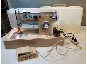 Vintage Keystone KAB-M Sewing Machine In Case, Working Heavy Duty Metal Construction, Japanese, Fast Powerful