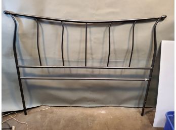 Queen Size Bed Headboard, Gunmetal Finished Metal Frame, 60'w X 48'h, Will Bolt On To Hollywood Bed Frame
