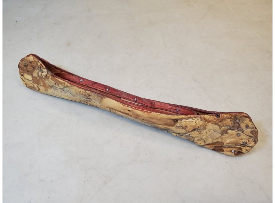 Vintage Model Canoe, Wooden, 10' Long