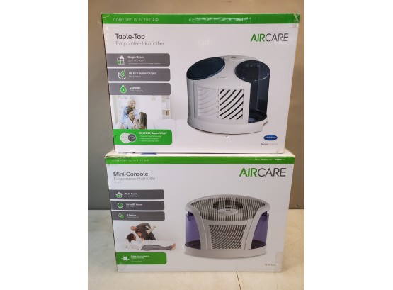 2 AirCare Evaporative Humidifiers, 7D6100 & 3D6100, Lightly Used In Boxes, Working