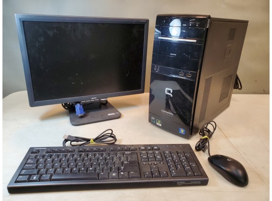 Compaq Presario CQ5210F Desktop Computer With Monitor Keyboard & Mouse, Working
