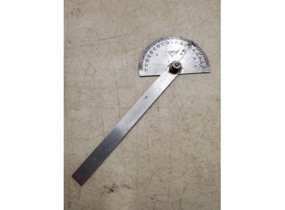 The Lufkin Rule Co. No. 890 Steel Adjustable Locking Protractor, Metalworking Precision Measurement