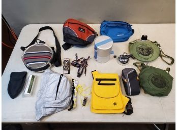 Lot Of Backpacking Hiking Camping Items: Canteens Mess Kit Camp Stoves Fanny Packs Whistles Alaska Bear Bell