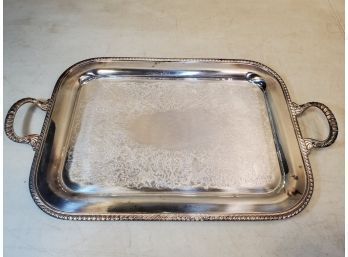 Vintage Oneida Fiesta Silver Plated Serving Tray, Hollowware, 22.5' X 13.25' X 1.75'