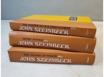 3 Volume Set Viking JOHN STEINBECK Novels: Winter Of Our Discontent, Grapes Of Wrath, Short Novels, 1961-67