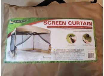 First Up 10 X 10 Foot Pop Up Gazebo Screen Curtain Accessory, Outdoor Shelter Ventilation In Bag With Stakes