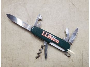 LL Bean Original Swiss Army Knife, Officer Suisse Victorinox Swiss Made Stainless, 12 Functions