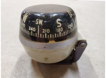 Vintage Airguide Compass, Auto Boat Nautical, Possibly Model 65, Working, 2.75'd X 2.25'h Plus Bracket