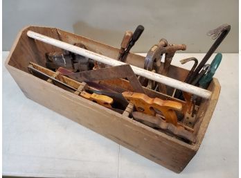 Vintage Woodworking Toolbox Full Of Vintage Tools