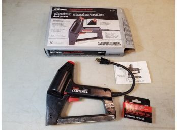 Sears Craftsman 9-684710 Electric Stapler Nailer Staple Gun With Brads & Instructions In Box, 193.684710