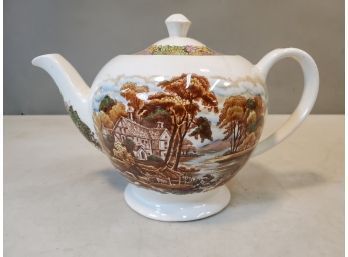 Antique Sadler 1501 Ceramic Teapot, English Manor Tea Pot, 8.5' X 5' X 6'h