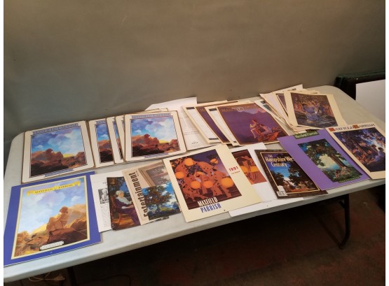 Lot Of Maxfield Parrish Material For Framing, Mainly Calendars From The 1990s, Miscellaneous