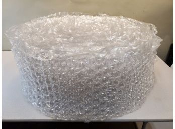 (1) 32' Diameter Roll Of Large Bubble Wrap, 12' X ~80 Feet, Perforated Every 11', Unused, About 80 Square Feet