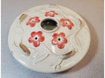 Vintage Par A Sol Hummingbird Feeder, Ceramic Glazed Pottery Bird Feeder