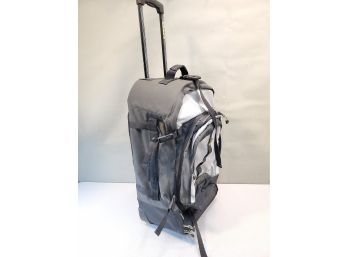 Timberland 27' Rolling Upright Backpack Rucksack, Holdall Luggage Bag, Black & Gray, With Zip-Out Backpack