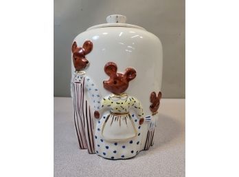 Vintage Regal China 'The Three Bears' No.704 Ceramic Cookie Jar, Mama Papa Baby Bear, 6.5'd X 9'h