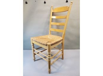 Ladder Back Chair With Rush Seat, 18'w X 24'd X 40'h, 18' Seat