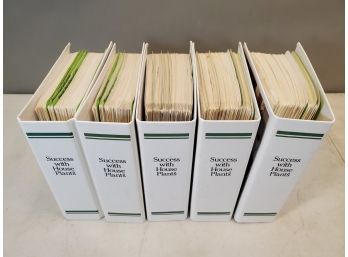 1985 Success With House Plants, Set Of 5 Loose Leaf Binders Full Of Cards, Reference Books