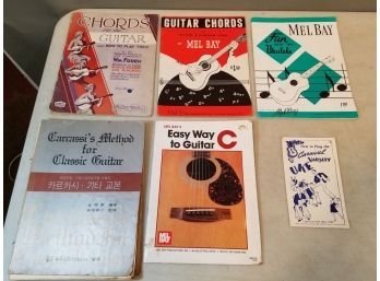 Lot Of 6 Songbooks For Learning & Playing The Guitar & Ukulele