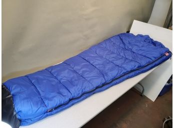 Coleman Camping Mummy Sleeping Bag, Finished Size 33' X 85', Blue & Gray, 8255C640, 3lb 10oz Fill Weight
