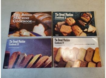 Set Of 4 The Bread Machine Cookbooks, I Revised, II, III, VI, By Donna Rathmell German