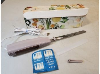Vintage Van Wyck VW4 Electric Carving Slicing Knife In Box With Guards & Instructions, Working