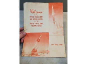 Vintage C.1961 United States Army Air Defense & Training Centers Folder, Fort Bliss, Texas, Missile Systems