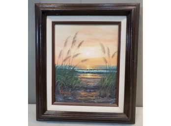 Hand Painted Oil On Canvas, Signed & Framed, 12.5 X 14.75