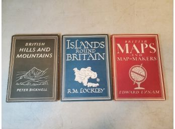 3 Britain In Pictures Books: British Hills And Mountains, Islands Round Britain, British Maps And Map-Making
