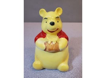 Vintage Winnie The Pooh Honey Pot, Walt Disney Productions, Hunny Jar, Slot For Dipper, 4.75'H X 3' X 3'