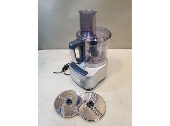 Cuisinart 8 Cup Food Processor With 3 Blade Accessories, Silver, Model FP-8, Working (Nice And Quiet)