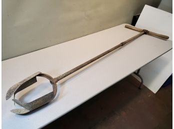 Antique Iwan Bros. South Bend Indiana 8' Rotary Post Hole Auger Digger Tool, C.1902, 67' Long