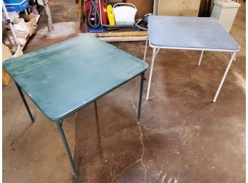 2 Large 34' Square Folding Card Tables, 28'h, Good For Yard Tag Garage Sales & Flea Markets