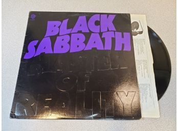 Black Sabbath: Master Of Reality 33 RPM LP Vinyl Record, Warner Bros BS 2562, Green Label, Embossed Sleeve