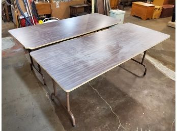 Lot Of 2 Folding Tables, 72' X 30' X 28.5'H, Good For Yard Tag Garage Sales & Flea Markets