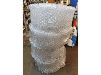 (4) 32' Diameter Rolls Of Large Bubble Wrap, 12' X ~80 Feet Ea, Perforated Every 11', Unused, About 320 Sq Ft