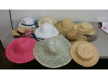 10pc Lot Of Summer Hats