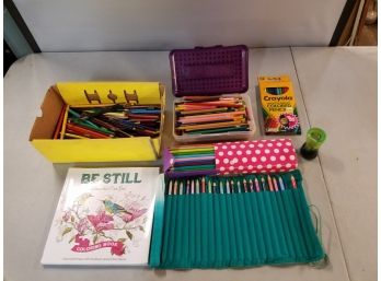 Lot Of Artist Colored Pencils & Sets