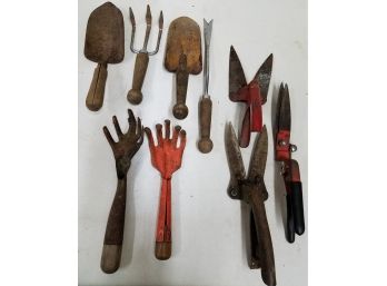 Lot Of Vintage Gardening Tools