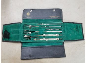 TESCO 'Academic' Drafting Architect's Tool Set In Case, Made In Germany, Pre-WWII UVM Student
