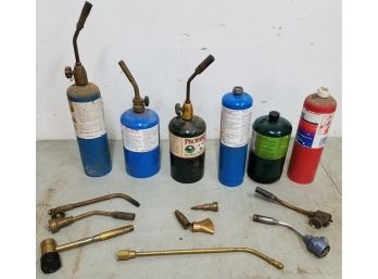 Mixed Lot Of Propane & Soldering Torches, Nozzles