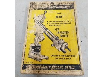 Vintage General No.825 Drill Grinding Attachment In The Original Box